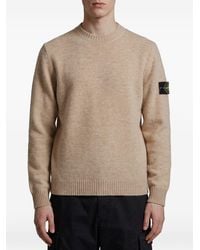 Stone Island - Wool Crewneck Sweater - Lyst