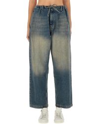 Moschino - Cotton Denim Pants - Lyst