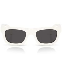 Prada - Sonnenbrille Prc06 S 17 K08 Z Talk Weiß/Dunkelgrau Damen - Lyst