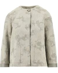 Emporio Armani - Crewneck Jacket - Lyst