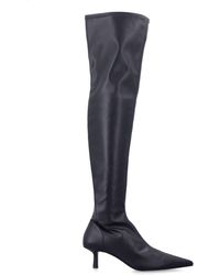 Senso - Sleek Stretch Vegan Leather Over-The-Knee Boots With Pointed Toe And Kitten Heel - Lyst