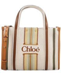 Chloé - Petit Sac À Main Woody Loop En Toile - Lyst