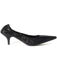 Miu Miu - Leather Decolleté Nappa Pumps Aviator - Lyst