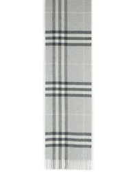 Burberry - 'mu Giant' Grijze Kasjmier Sjaal - Lyst