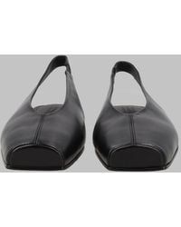 MM6 by Maison Margiela - Leather Slingback Flats - Lyst
