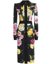Dolce & Gabbana - Abito Longuette Chemisier - Lyst