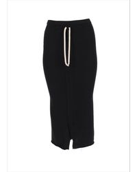 Rick Owens - Rick Owens Drkshdw Cotton Midi Skirt - Lyst
