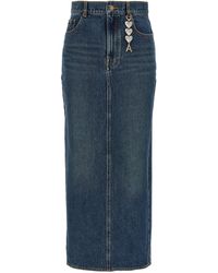 Area - Bereich "Zip Slit Midi" Rock - Lyst