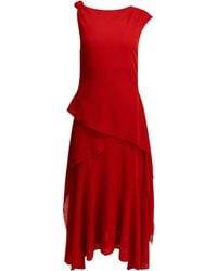Ganni - Draped Long Dress - Lyst