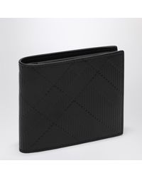 Burberry - Leather Bi-Fold Wallet Check - Lyst