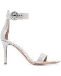 Gianvito Rossi - Portofino Starlight Leather High Heel Sandals - Lyst