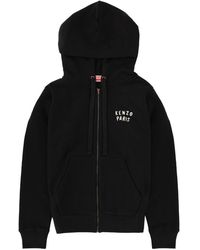 KENZO - Logo Hood Sweatshirt - Lyst
