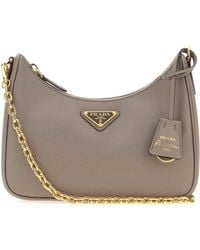 Prada - Dark Leather Re-Edition 2005 Shoulder Bag - Lyst