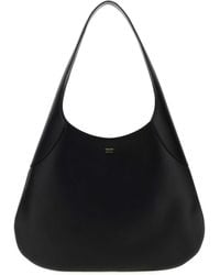 KHAITE - Black Leather Joan Shopping Bag - Lyst