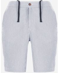 MC2 Saint Barth - Striped Cotton Shorts - Lyst