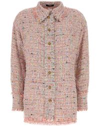 Balmain - Tweed Shirt - Lyst