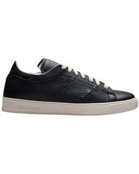 Kiton - Leather Sneakers With Cross-Stitch Detailing - Lyst