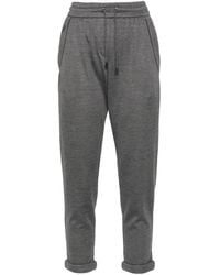 Brunello Cucinelli - Cotton And Silk Blend Sweatpants - Lyst