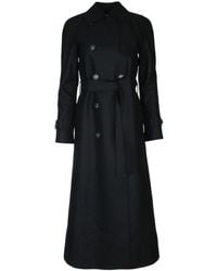 Harris Wharf London - Long Raglan Trench Light Pressed Wool - Lyst