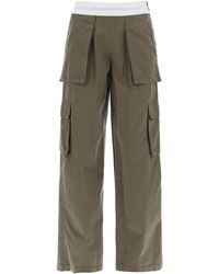 Alexander Wang - Pantalones de carga delantos con cintura elástica - Lyst