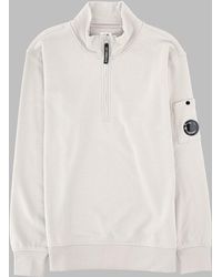 C.P. Company - C. P. Company Mini Zip-Up Cotton Sweatshirt For Boys - Lyst