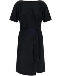 Emporio Armani - Kleid Mit Seitlicher Schnürung - Lyst