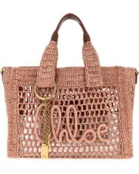 Chloé - Antiqued Raffia Summer Banana Shopping Bag - Lyst