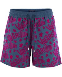 Vilebrequin - Moorea Beach Shorts Met Ingekommeerd Patroon - Lyst