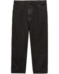 Prada - Triangle Logo Wide Leg Jeans - Lyst