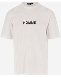 Comme des Garçons - Comme des Garcons T-shirt en coton avec logo - Lyst