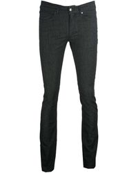 Versace Men's Dark Gray Coated Slim Stretch Jeans Size 32 36 37 