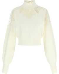 Twinset - Organza Insert Sweater - Lyst