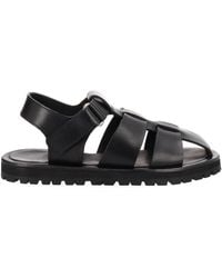 Studio Nicholson - Calf Leather Micro Rubber Sandals - Lyst