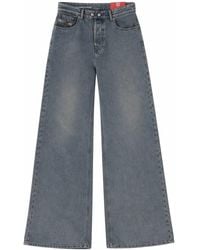 DIESEL - Relaxed High Rise Jeans - Lyst