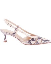 Sergio Levantesi - Slingback Edda6 Pitone Sabbia - Lyst