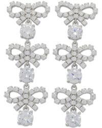Self-Portrait - Drop Earrings With Bows - Lyst