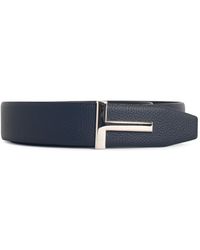 Tom Ford - Cinturón Lear azul marino 'T Icon' de - Lyst