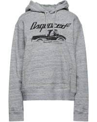 DSquared² - Heather Truck-Print Hoodie With Rhinestone Detail - Lyst