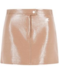 Courreges - 'Reedition' 'Bronzer' Vinyl Miniskirt - Lyst