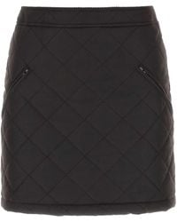 Burberry - Dark Brow Cotton Mini Skirt - Lyst