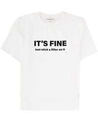 Victoria Beckham - Graphic Crew Neck T-Shirt - Lyst