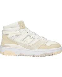 New Balance - Sneakers 650 Donna Pelle Bianco/Noce - Lyst