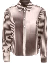 Weekend by Maxmara - Wkdpanetto Gestreept Overhemd Van Puur Katoen - Lyst