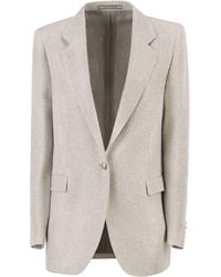 Tagliatore - Single-Breasted Bouclé-Effect Mélange Blazer - Lyst