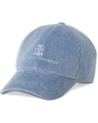 Brunello Cucinelli - Ribfluwelen Honkbalpet Met Geborduurd Logo - Lyst