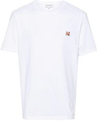 Maison Kitsuné - T Shirt With Fox Print - Lyst