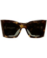 Saint Laurent - Sonnenbrille Sl M119 Blaze 002 Havanna/Grün Damen - Lyst
