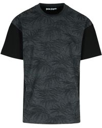 Palm Angels - 'Palms Curved' Cotton Blend T Shirt - Lyst