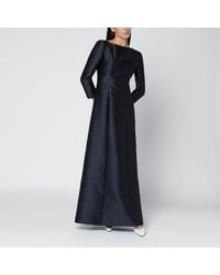 Alberta Ferretti - Long Silk-Blend Mikado Dress - Lyst