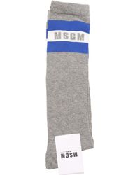 MSGM - Calcetines Largos Unisex Grigio Melange/Grey Me - Lyst